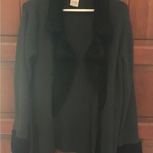 KATHY IRELAND DARK GREY CARDIGAN X LARGE
